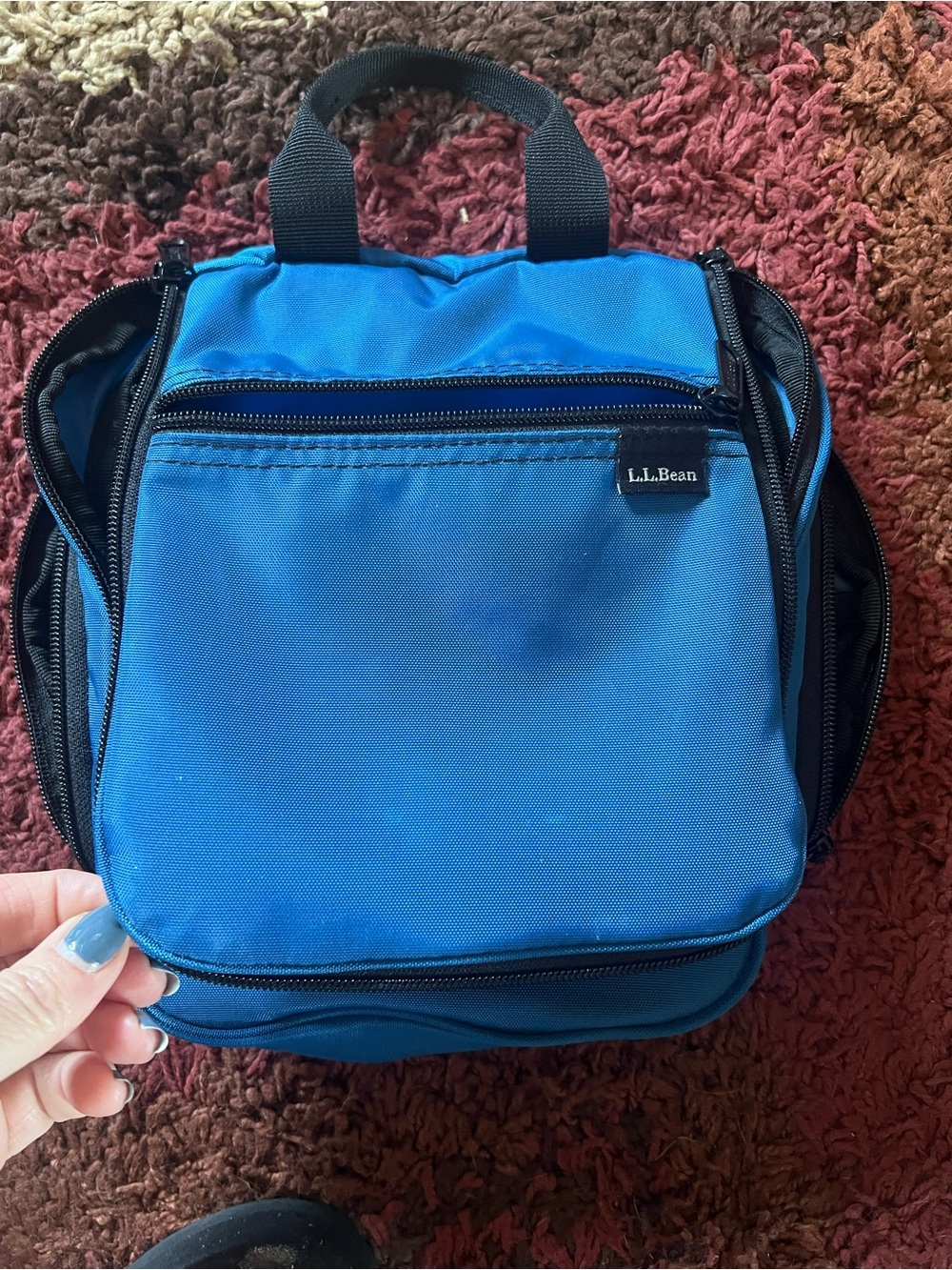 L.L. Bean Blue and Black Men's Toiletry Travel Kit